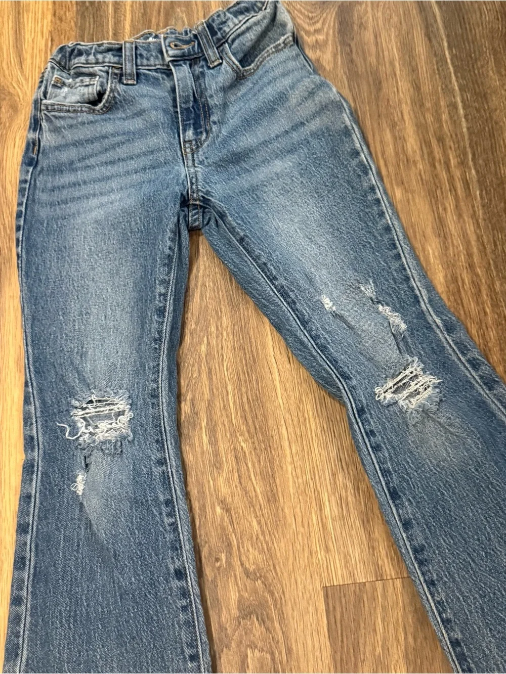 High Rise Flare Distressed Girl’s Blue Flare Jeans Size 10